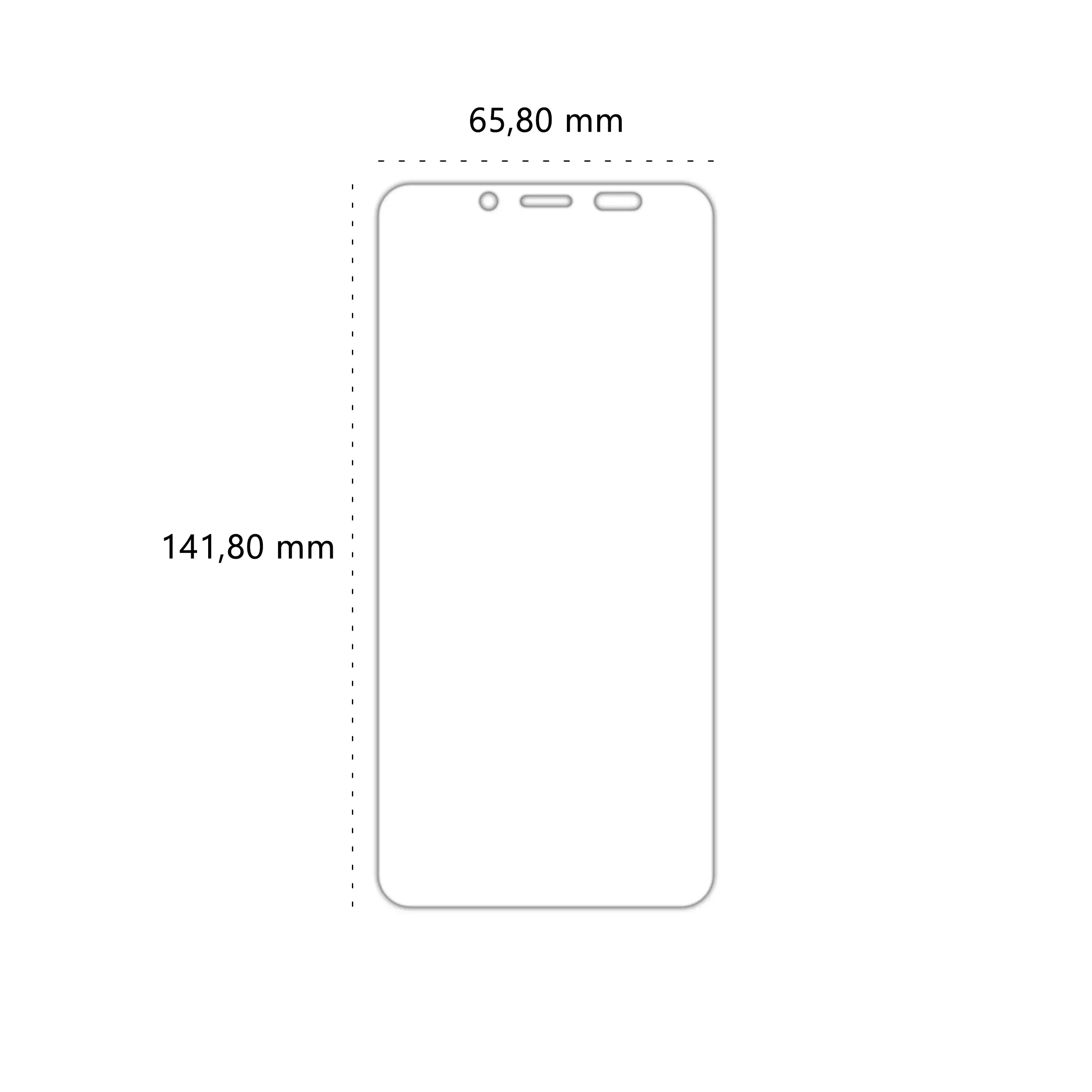 Wymiary szkła hartowanego Polski Banan BananShield do telefonu Xiaomi Redmi 6 / 6A